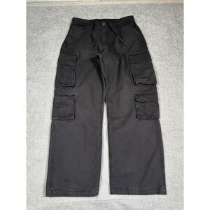 LCKR Cargo Pants Mens Large 34x30 Gray Black Relaxed Fit Utility Streetwear